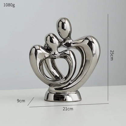 Creative Abstract Lover Statue Home Decor Ceramic Crafts Art Sculptures Figurines Living Room Office Ornaments
