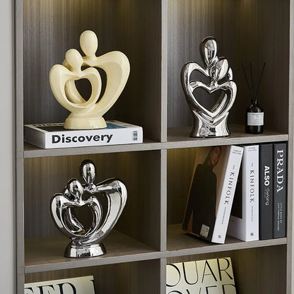 Creative Abstract Lover Statue Home Decor Ceramic Crafts Art Sculptures Figurines Living Room Office Ornaments
