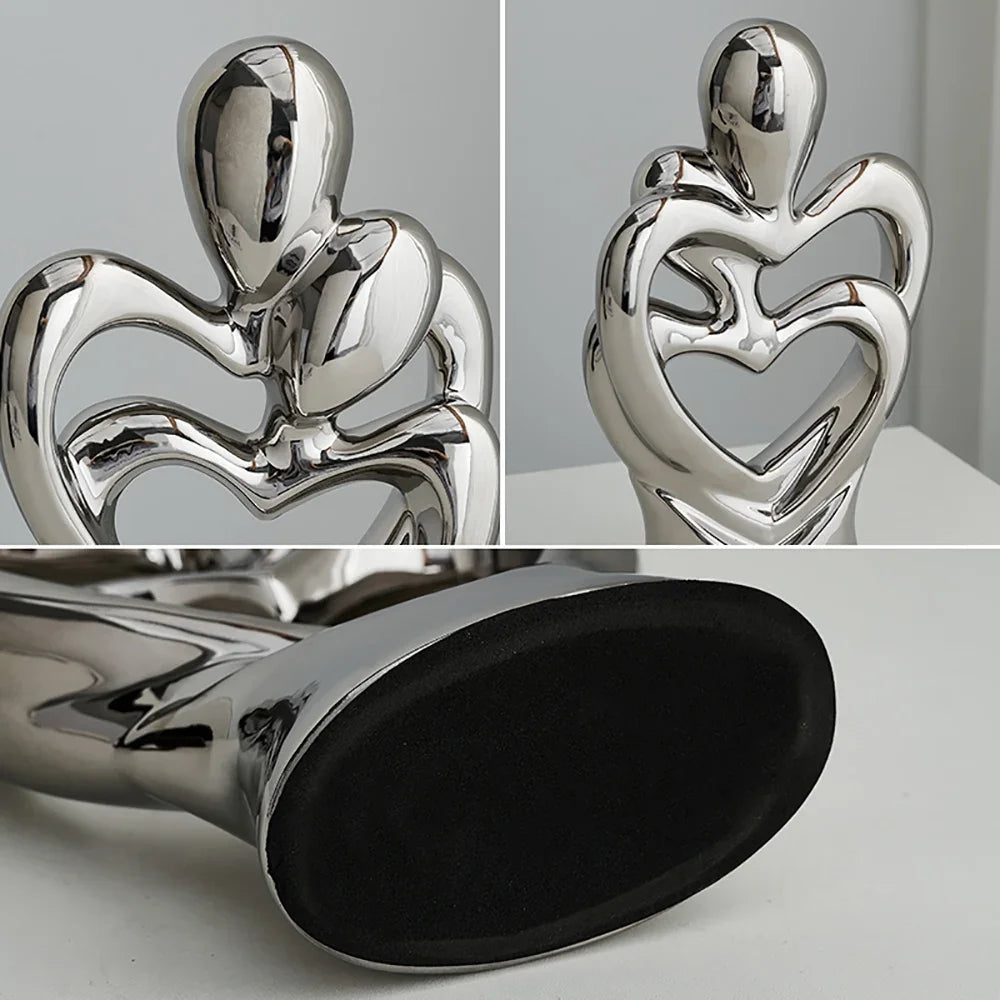 Creative Abstract Lover Statue Home Decor Ceramic Crafts Art Sculptures Figurines Living Room Office Ornaments