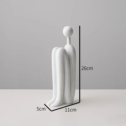 Creative Abstract Silent Man Sculpture & Figurines Living Room Decor Resin Crafts Figure Ornaments Modern Home Decor
