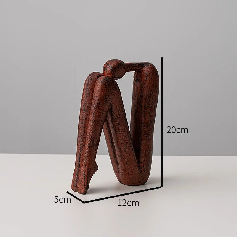 Creative Abstract Silent Man Sculpture & Figurines Living Room Decor Resin Crafts Figure Ornaments Modern Home Decor