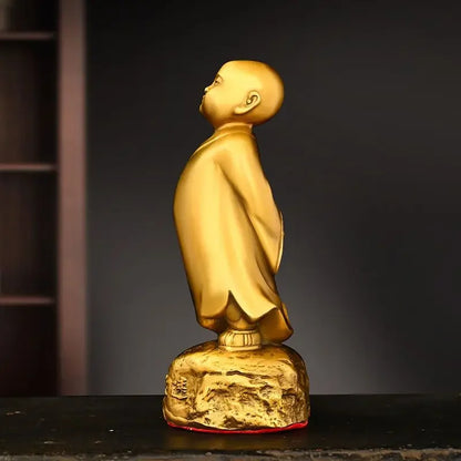 Creative Attract Wealth Small Child Copper Small Shamisen Ornaments Office Desktop Miniatures Decorations