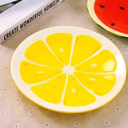 Creative Cartoon Fruit Modeling Ceramic Bowl Kitchen Tableware Watermelon Fruit Salad Dessert Cake Snack Storage Decorative Dish