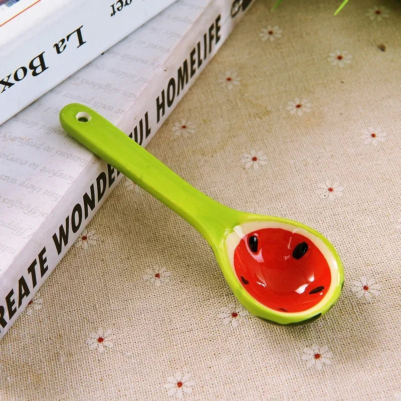 Creative Cartoon Fruit Modeling Ceramic Bowl Kitchen Tableware Watermelon Fruit Salad Dessert Cake Snack Storage Decorative Dish