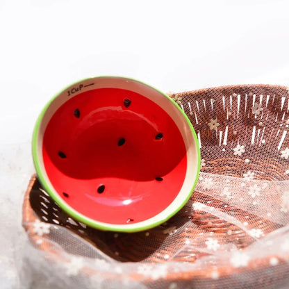Creative Cartoon Fruit Modeling Ceramic Bowl Kitchen Tableware Watermelon Fruit Salad Dessert Cake Snack Storage Decorative Dish