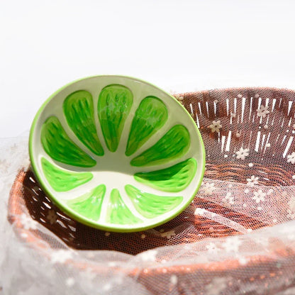 Creative Cartoon Fruit Modeling Ceramic Bowl Kitchen Tableware Watermelon Fruit Salad Dessert Cake Snack Storage Decorative Dish
