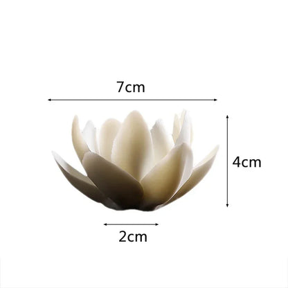 Creative Ceramic Handmade Lotus Small Ornament Household Sandalwood Incense Base Tea Set Accessories Table Crafts