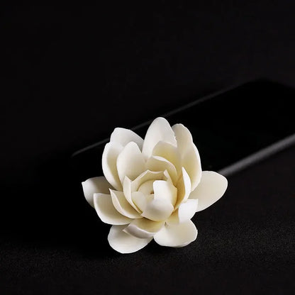 Creative Ceramic Handmade Lotus Small Ornament Household Sandalwood Incense Base Tea Set Accessories Table Crafts