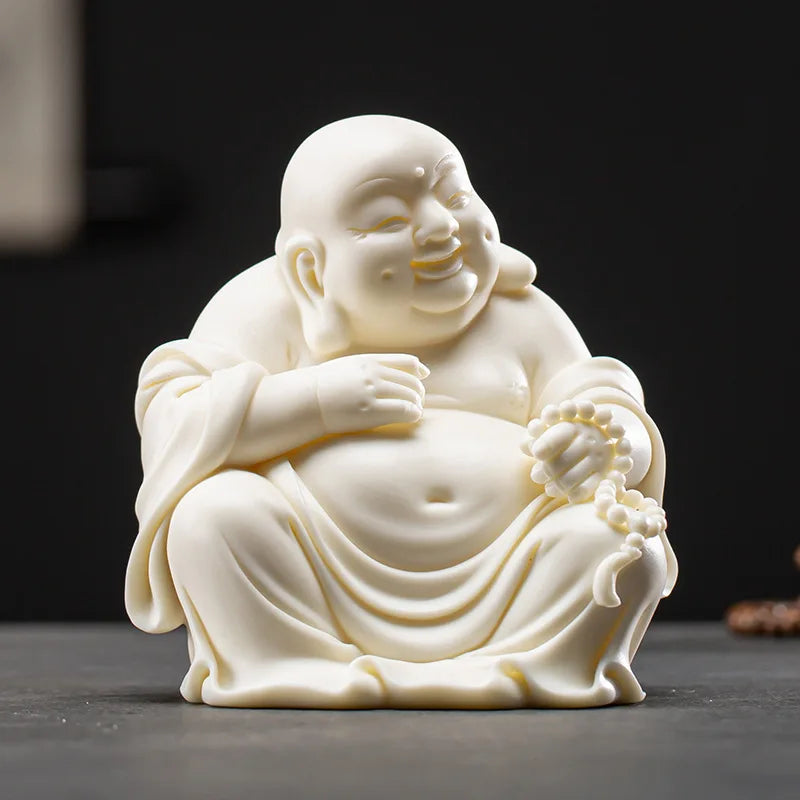Creative Ceramic Lucky Maitreya Buddha Statue Ornament Chinese style home living room porch decoration laughing Buddha statue
