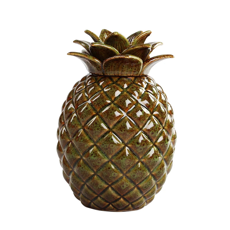 Creative Ceramic Pineapple Tea Caddy, Travel Tea Boxes, Storage Tank, Sealed Tea Jar, Coffee Candy Canister, Spice Organizer