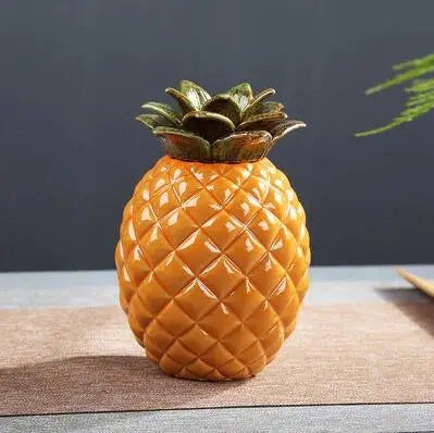 Creative Ceramic Pineapple Tea Caddy, Travel Tea Boxes, Storage Tank, Sealed Tea Jar, Coffee Candy Canister, Spice Organizer