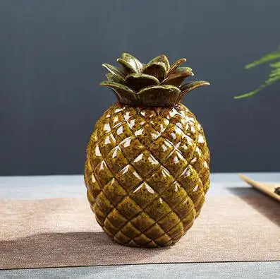 Creative Ceramic Pineapple Tea Caddy, Travel Tea Boxes, Storage Tank, Sealed Tea Jar, Coffee Candy Canister, Spice Organizer