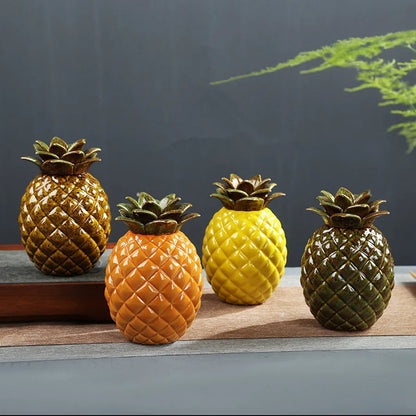 Creative Ceramic Pineapple Tea Caddy, Travel Tea Boxes, Storage Tank, Sealed Tea Jar, Coffee Candy Canister, Spice Organizer