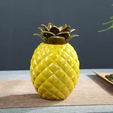 Creative Ceramic Pineapple Tea Caddy, Travel Tea Boxes, Storage Tank, Sealed Tea Jar, Coffee Candy Canister, Spice Organizer