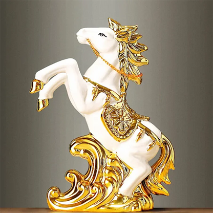 Creative Ceramics Horse Ornaments Home Living Room TV Cabinet Decorations Office Desktop Crafts Accessories Birthday Present