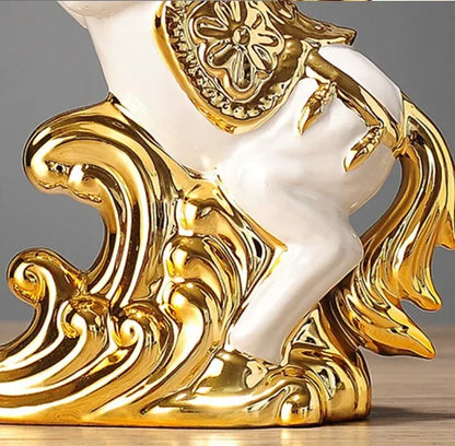 Creative Ceramics Horse Ornaments Home Living Room TV Cabinet Decorations Office Desktop Crafts Accessories Birthday Present