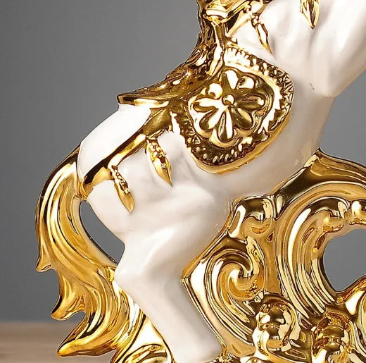 Creative Ceramics Horse Ornaments Home Living Room TV Cabinet Decorations Office Desktop Crafts Accessories Birthday Present