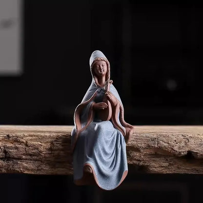 Creative Classical Chinese Style Four Beauties Figure Decoration Zen Ceramic Boutique Maiden Home Decoration