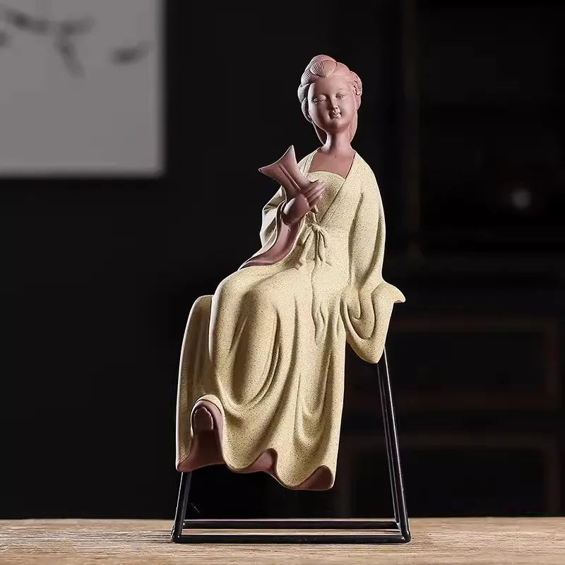 Creative Classical Chinese Style Four Beauties Figure Decoration Zen Ceramic Boutique Maiden Home Decoration