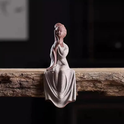 Creative Classical Chinese Style Four Beauties Figure Decoration Zen Ceramic Boutique Maiden Home Decoration