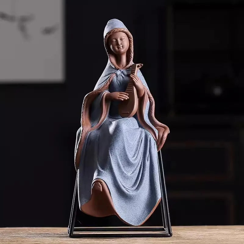 Creative Classical Chinese Style Four Beauties Figure Decoration Zen Ceramic Boutique Maiden Home Decoration