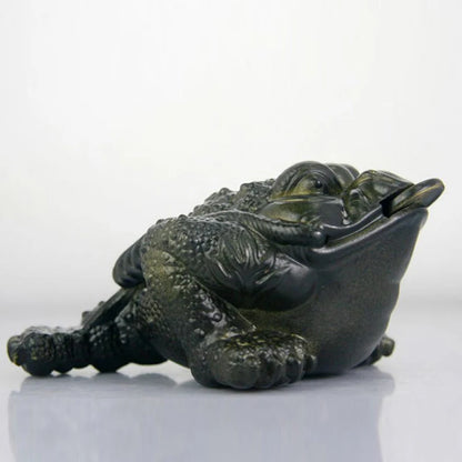 Creative Color Changing Toad Tea Pets, Chinese Tea Set, Purple Mud, Tea Ceremony Decorations, High Quality