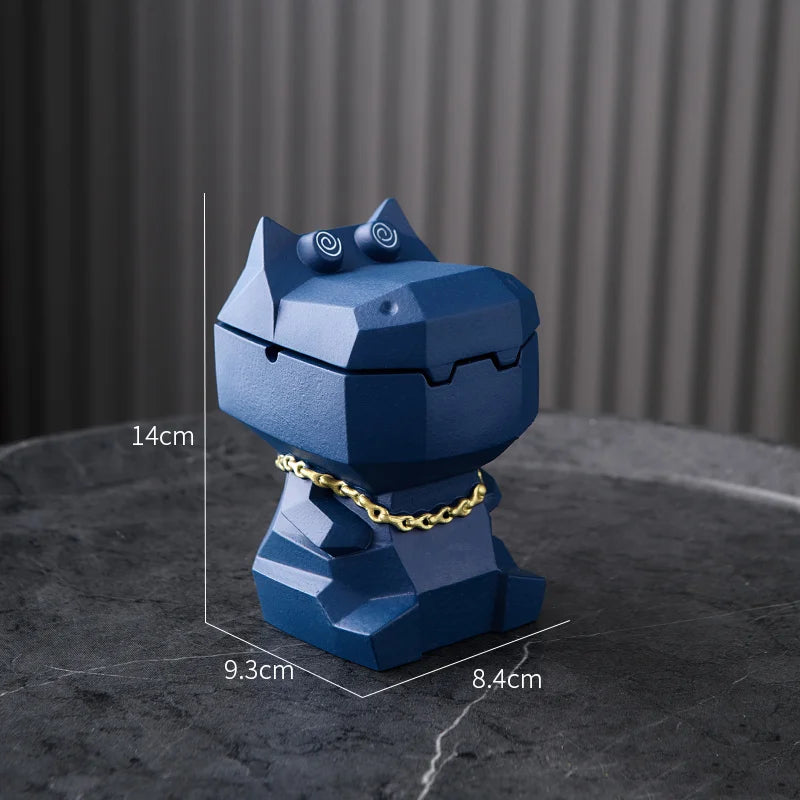 Creative Cool Sculpture & Figurines Modern Home Decor Animal Statue Living Room Decorative Ashtray Ornaments