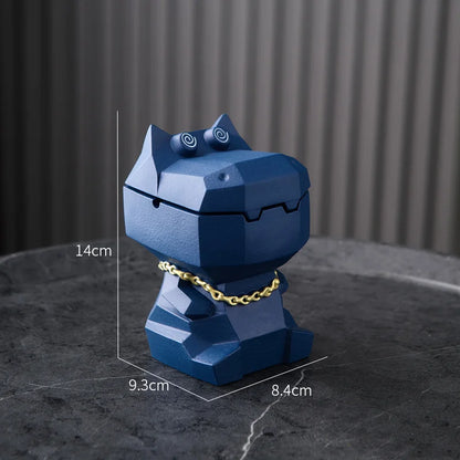 Creative Cool Sculpture & Figurines Modern Home Decor Animal Statue Living Room Decorative Ashtray Ornaments