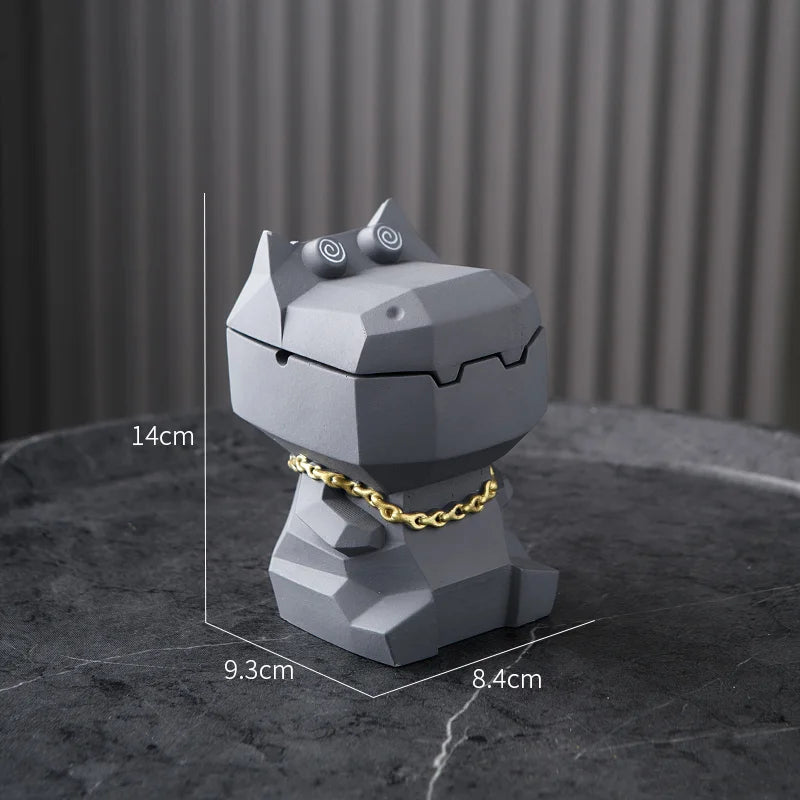 Creative Cool Sculpture & Figurines Modern Home Decor Animal Statue Living Room Decorative Ashtray Ornaments