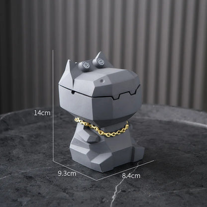 Creative Cool Sculpture & Figurines Modern Home Decor Animal Statue Living Room Decorative Ashtray Ornaments