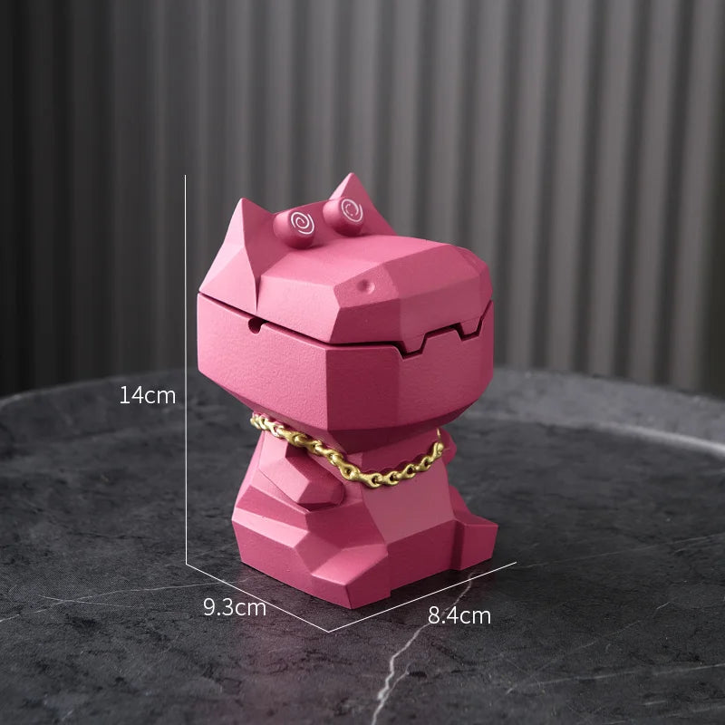 Creative Cool Sculpture & Figurines Modern Home Decor Animal Statue Living Room Decorative Ashtray Ornaments