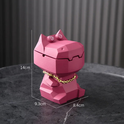 Creative Cool Sculpture & Figurines Modern Home Decor Animal Statue Living Room Decorative Ashtray Ornaments