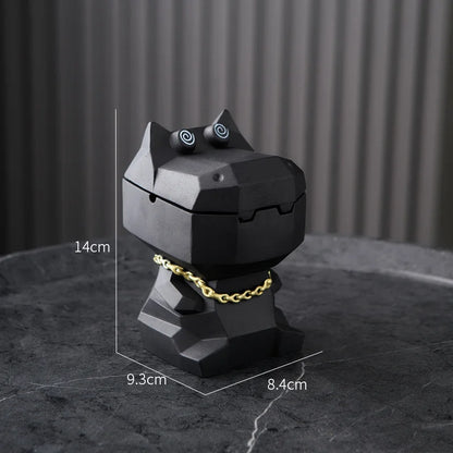 Creative Cool Sculpture & Figurines Modern Home Decor Animal Statue Living Room Decorative Ashtray Ornaments