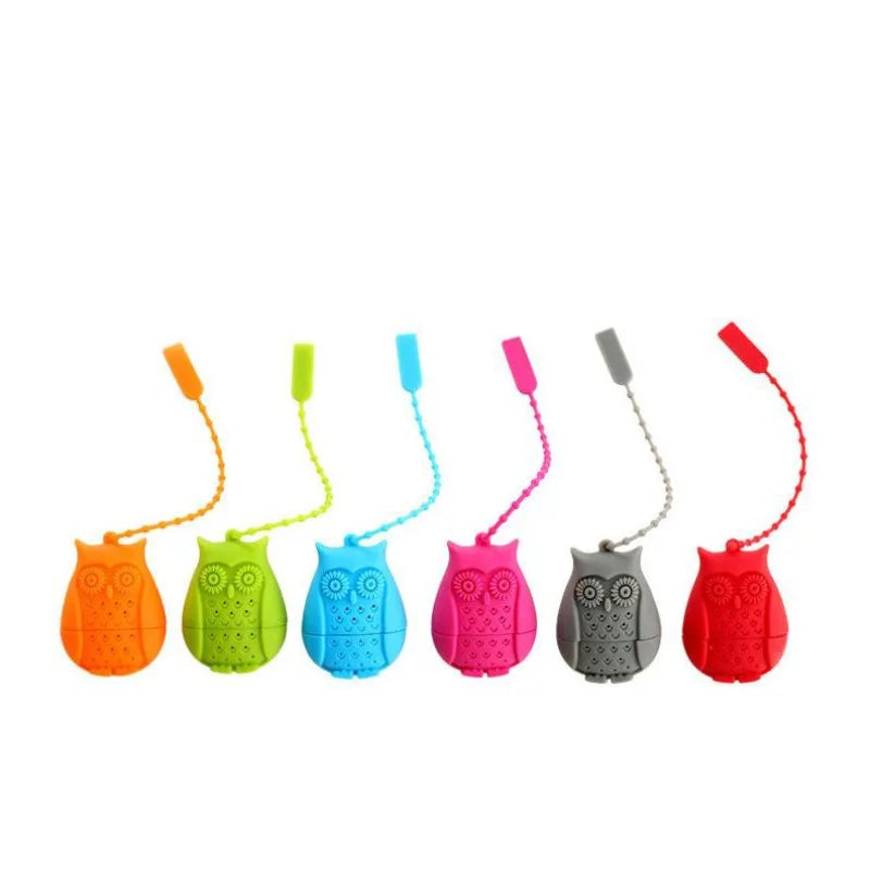Creative Cute Owl Tea Strainer,Tea Bags,Food Grade Silicone,Loose-Leaf Tea Infuser,Filter Diffuser, Fun Cartoon Tea Accessories