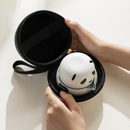 Creative Cute Panda Teaware Outdoor Camping Portable Travel Kung Fu Tea Brewing Tea Tools Single Tea Cup Teapot Sets Gifts