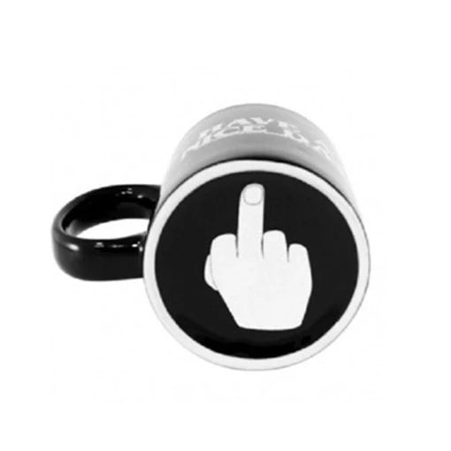 Creative Design White Middle Finger mug,Novelty Style Mixing Coffee Milk Cup Funny Ceramic Mug 300ml Capacity Water Cup