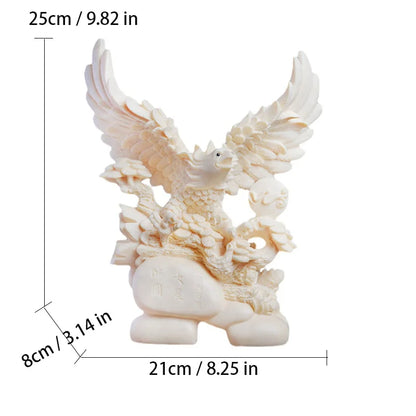 Creative Eagle Resin Sculpture Statue Eagle Spread Wings Ornament Domineering Home Living Room Office Statue