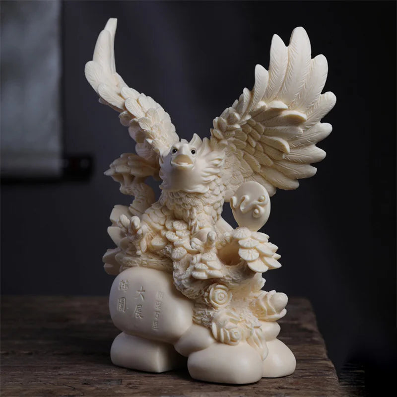 Creative Eagle Resin Sculpture Statue Eagle Spread Wings Ornament Domineering Home Living Room Office Statue