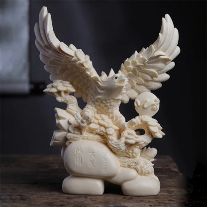 Creative Eagle Resin Sculpture Statue Eagle Spread Wings Ornament Domineering Home Living Room Office Statue