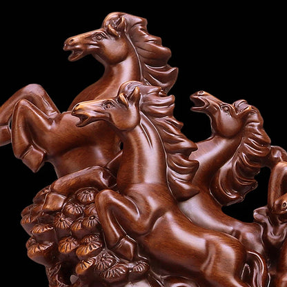 Creative Eight Horses Decor Office Home Tv Cabinet Wine Resin Crafts Figurines Miniatures Ornaments Opening Gifts