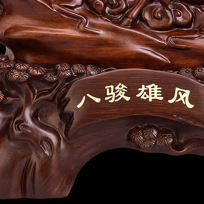 Creative Eight Horses Decor Office Home Tv Cabinet Wine Resin Crafts Figurines Miniatures Ornaments Opening Gifts