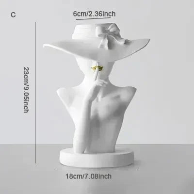 Creative European style sculpture resin portrait flower pot home decor living room decoration flower arrangement utensil crafts