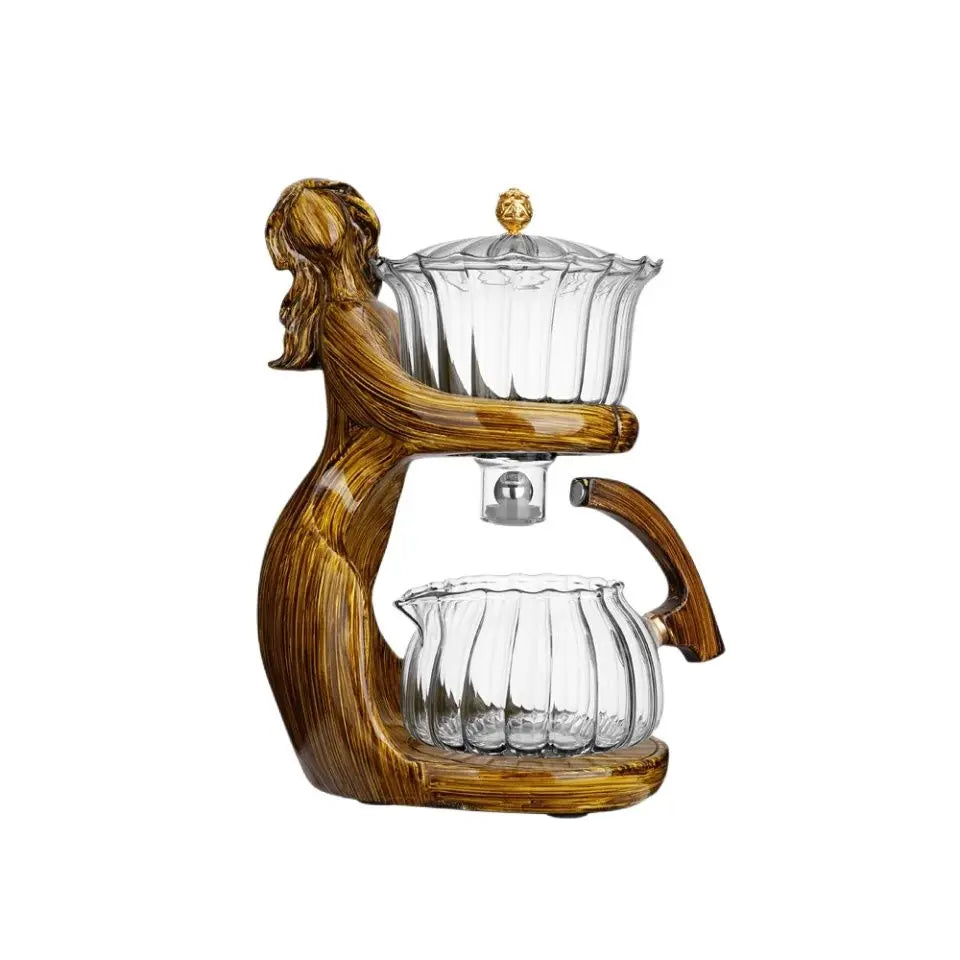 Creative Female Statue Glass Tea Set Automatic Teapot Tea Heat-resistant Kungfu Tea Drinking Tea Make Tea Injection
