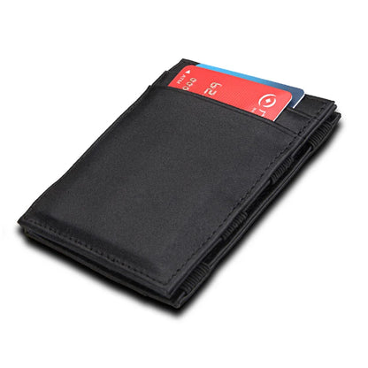 Creative Genuine Leather Men Magic Wallet Double Open Bandage Banknote Clip with Card Holder Cowhide Money Purse Small Wallet