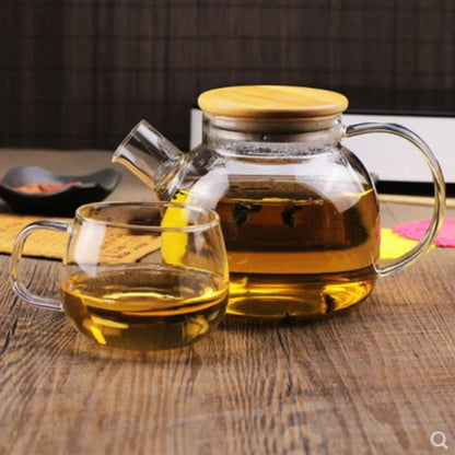 Creative Glass Teapot Large Capacity Cold Water Jug Tea Pot Fruit Juice Green Tea Container Transparent Kettle Practical Teaware