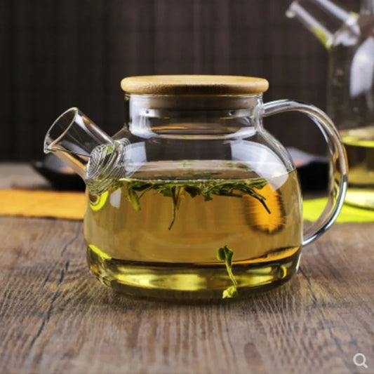 Creative Glass Teapot Large Capacity Cold Water Jug Tea Pot Fruit Juice Green Tea Container Transparent Kettle Practical Teaware