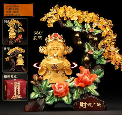 Creative God of Wealth Money Tree Ornaments To Attract Wealth Brave Hair Tree Living Room Wine Cabinet Decor Opening Gifts