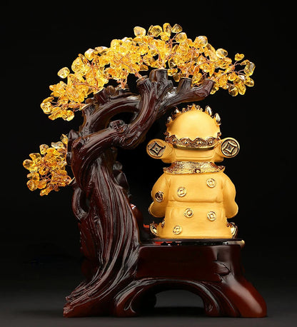 Creative God of Wealth Money Tree Ornaments To Attract Wealth Brave Hair Tree Living Room Wine Cabinet Decor Opening Gifts