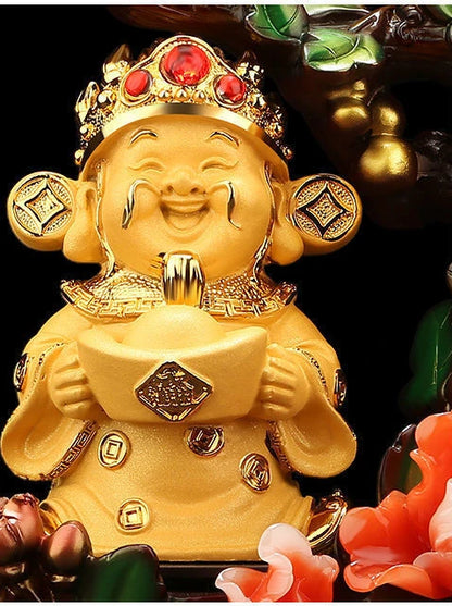 Creative God of Wealth Money Tree Ornaments To Attract Wealth Brave Hair Tree Living Room Wine Cabinet Decor Opening Gifts