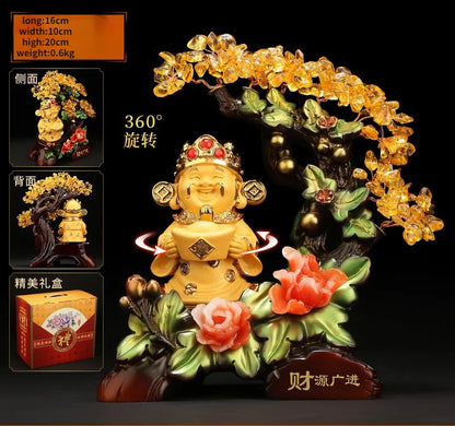 Creative God of Wealth Money Tree Ornaments To Attract Wealth Brave Hair Tree Living Room Wine Cabinet Decor Opening Gifts